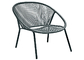De UV Bestand Stoel van de Metaalrotan, K.D. Grey Rattan Stackable Chairs