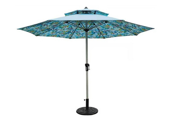 Zonbescherming 2,5 M Outdoor Umbrella, van de de Tuinzon van de Aluminiumpolyester de Schaduwen Parasols