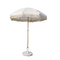 De openlucht 2M Wood Pole Fiberglass Paraplu van de Ribben Rechte Zon met Leeswijzer